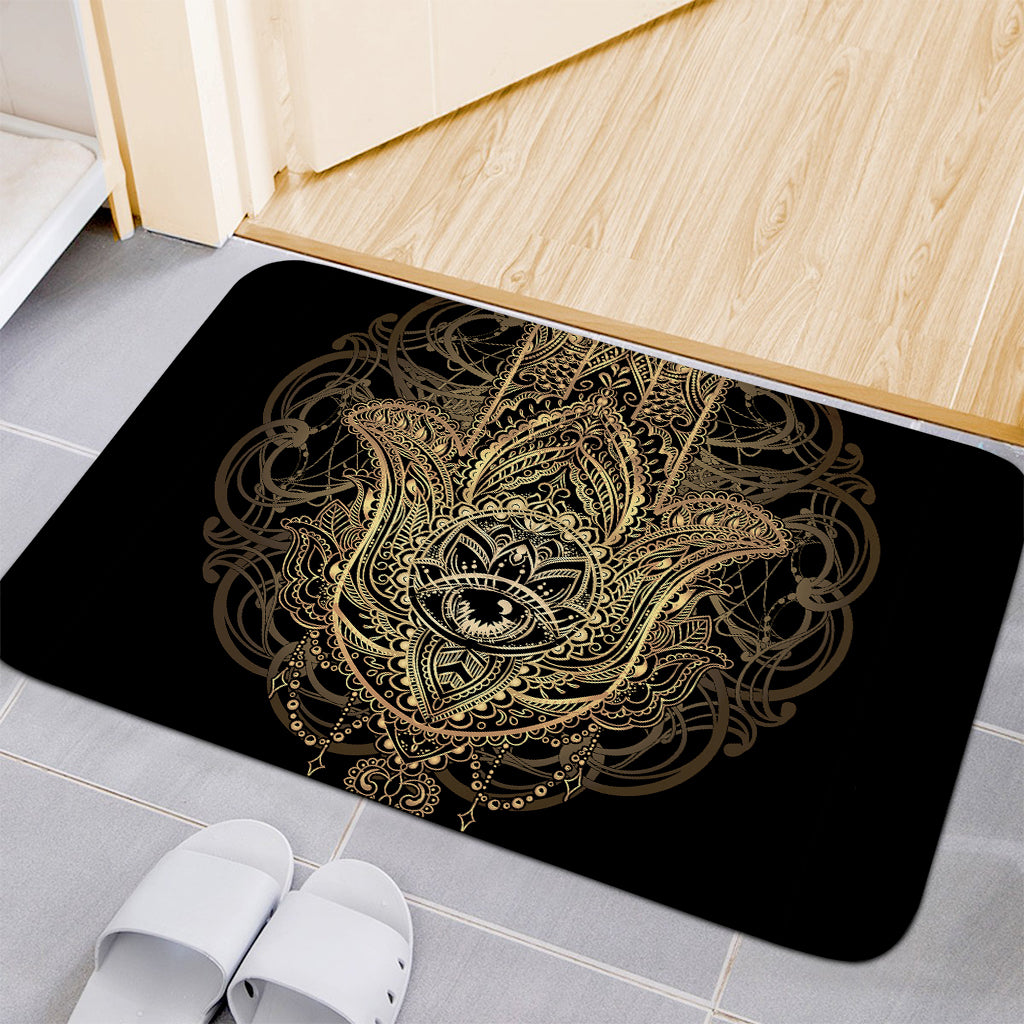 Spiritual Hamsa Hand Of Fatima Print Indoor Door Mat