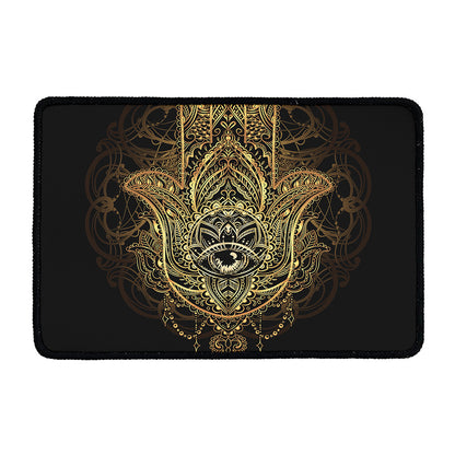 Spiritual Hamsa Hand Of Fatima Print Kitchen Mat
