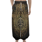 Spiritual Hamsa Hand Of Fatima Print Lantern Pants