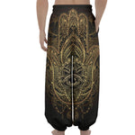 Spiritual Hamsa Hand Of Fatima Print Lantern Pants