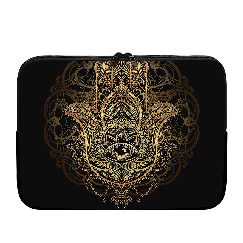 Spiritual Hamsa Hand Of Fatima Print Laptop Sleeve