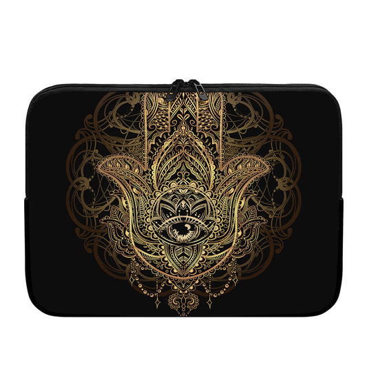 Spiritual Hamsa Hand Of Fatima Print Laptop Sleeve