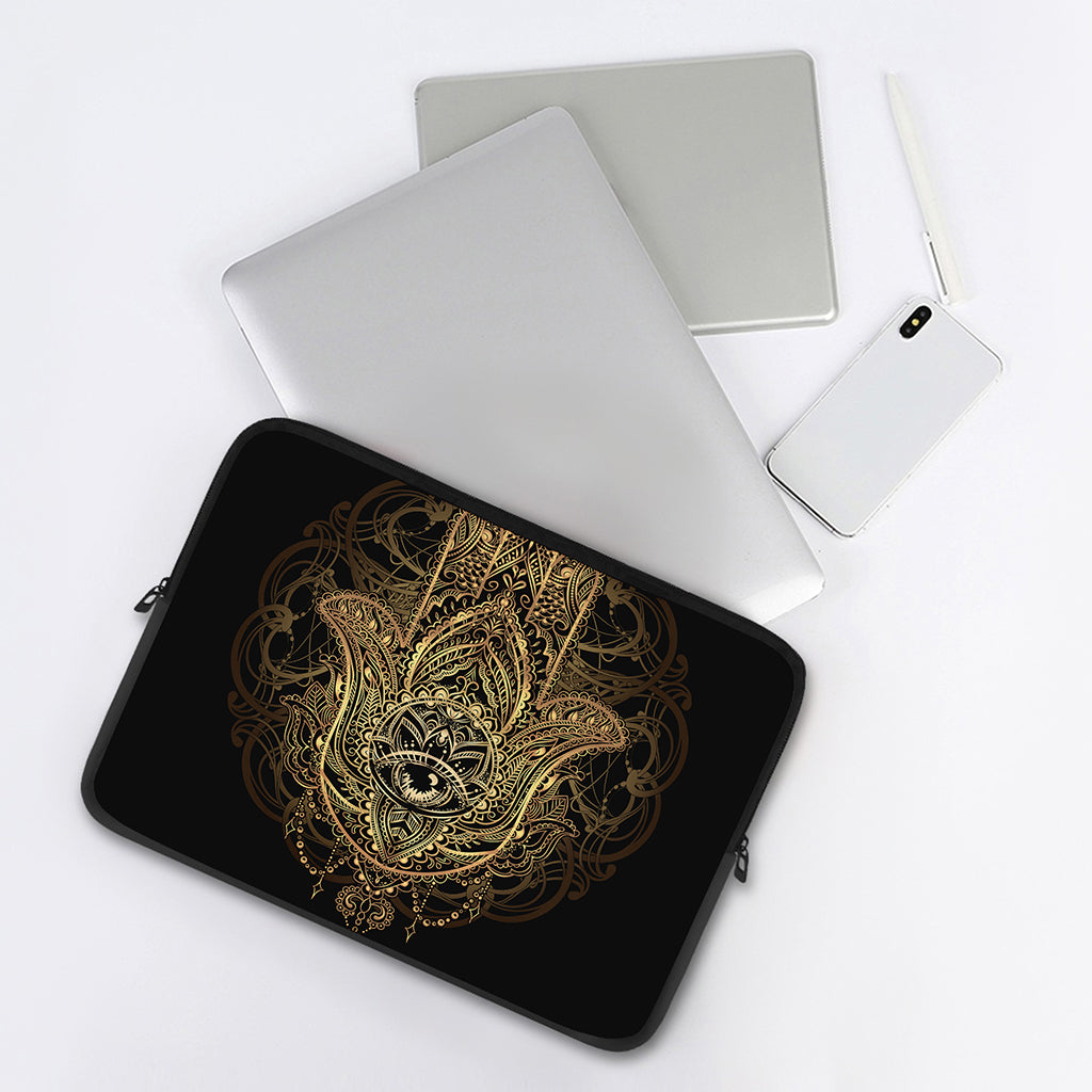 Spiritual Hamsa Hand Of Fatima Print Laptop Sleeve