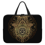 Spiritual Hamsa Hand Of Fatima Print Laptop Sleeve With Handle