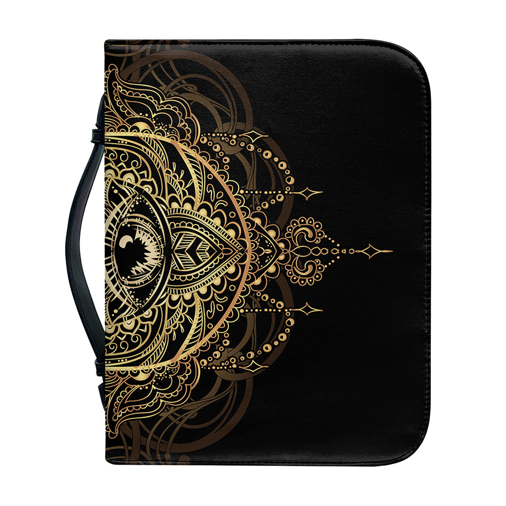 Spiritual Hamsa Hand Of Fatima Print Leather Bible Cover