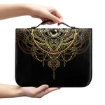 Spiritual Hamsa Hand Of Fatima Print Leather Bible Cover