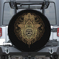 Spiritual Hamsa Hand Of Fatima Print Leather Spare Tire Cover