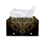 Spiritual Hamsa Hand Of Fatima Print Leather Tissue Box Cover
