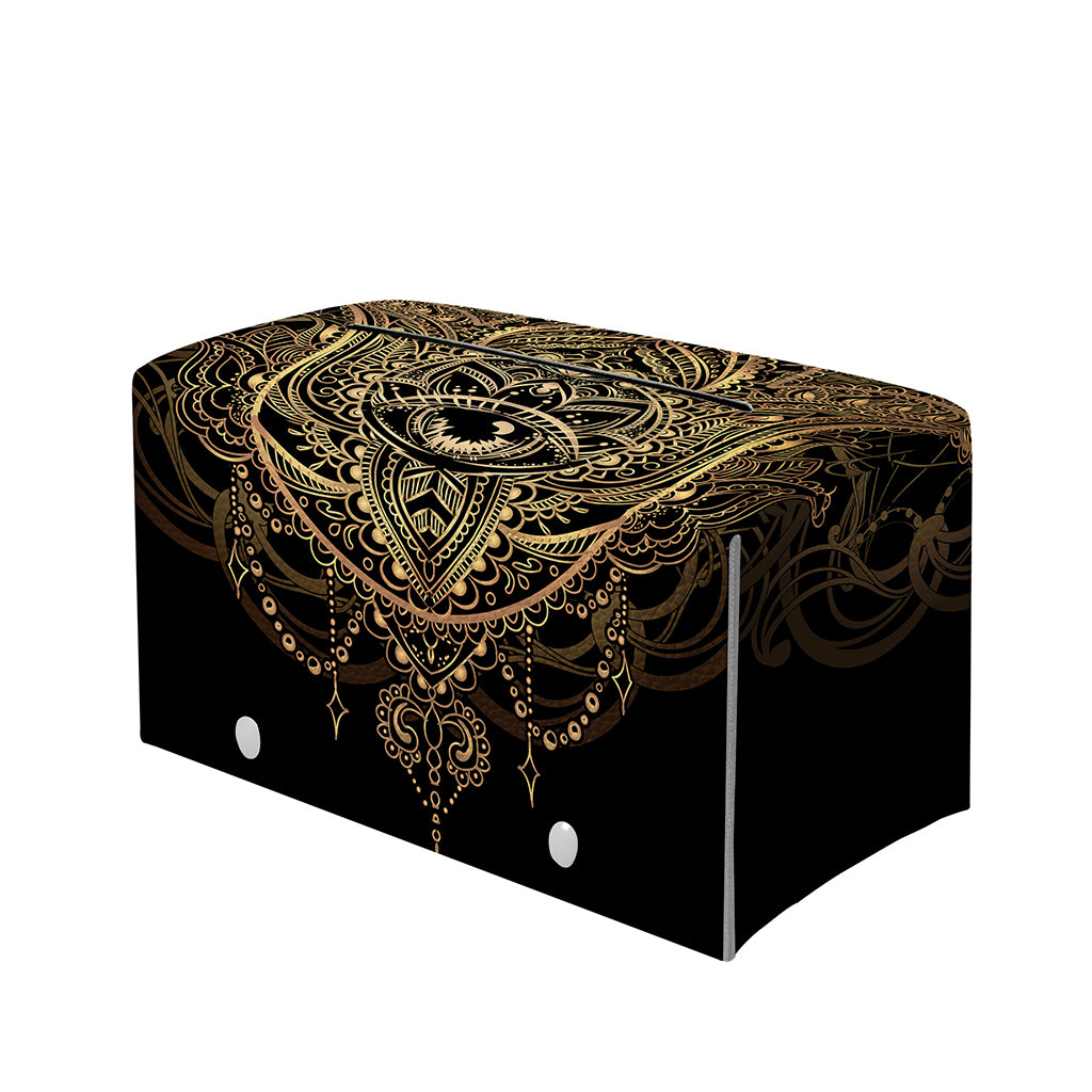 Spiritual Hamsa Hand Of Fatima Print Leather Tissue Box Cover