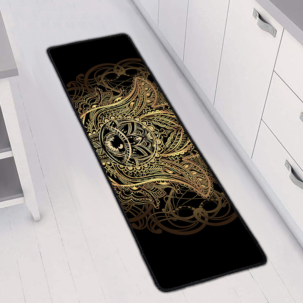 Spiritual Hamsa Hand Of Fatima Print Long Kitchen Mat