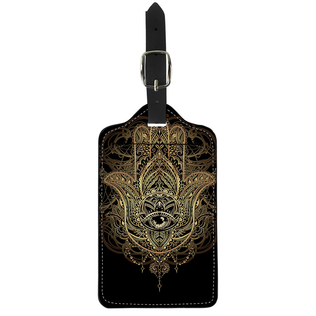 Spiritual Hamsa Hand Of Fatima Print Luggage Tag