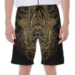 Spiritual Hamsa Hand Of Fatima Print Men's Beach Shorts