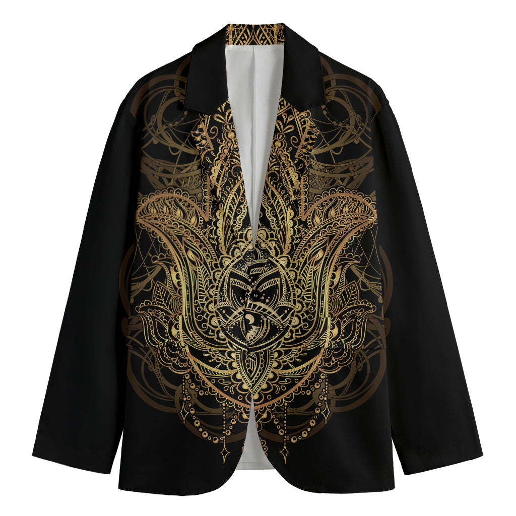 Spiritual Hamsa Hand Of Fatima Print Men's Blazer