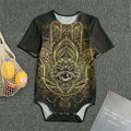 Spiritual Hamsa Hand Of Fatima Print Men's Bodysuit