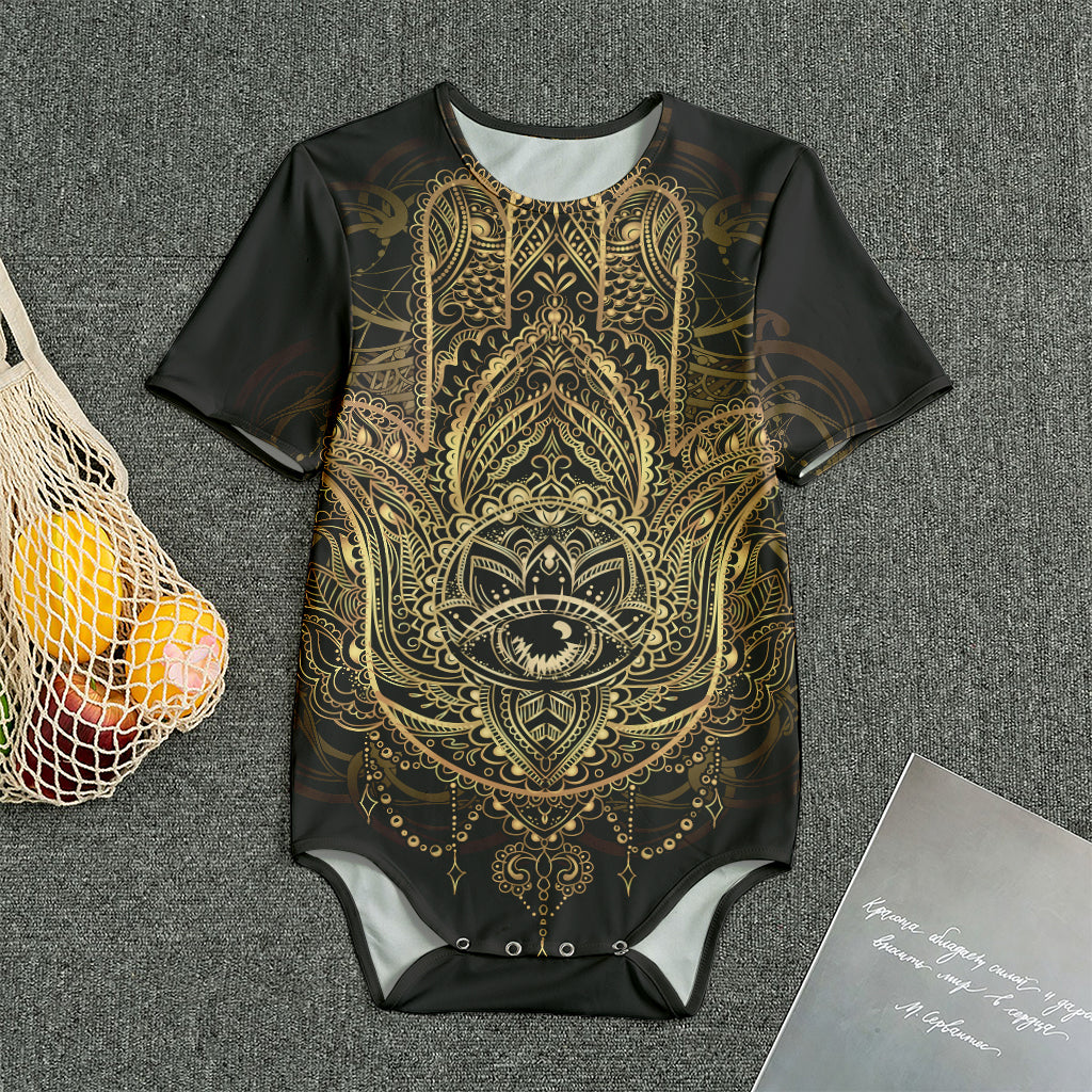 Spiritual Hamsa Hand Of Fatima Print Men's Bodysuit