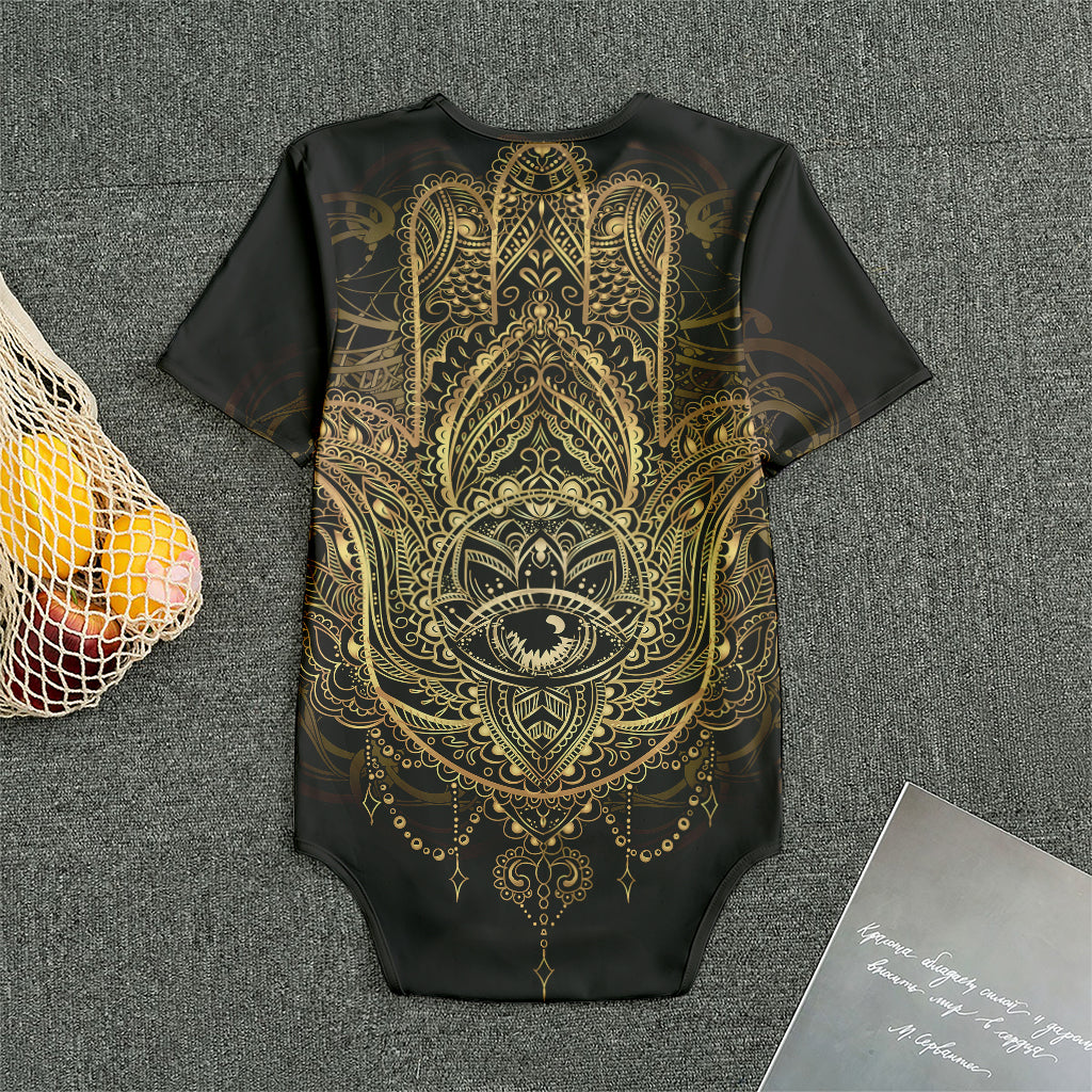 Spiritual Hamsa Hand Of Fatima Print Men's Bodysuit