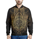 Spiritual Hamsa Hand Of Fatima Print Men's Bomber Jacket