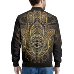 Spiritual Hamsa Hand Of Fatima Print Men's Bomber Jacket