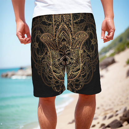 Spiritual Hamsa Hand Of Fatima Print Men's Cargo Shorts