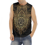 Spiritual Hamsa Hand Of Fatima Print Men's Fitness Tank Top