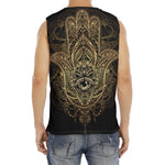 Spiritual Hamsa Hand Of Fatima Print Men's Fitness Tank Top