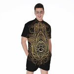 Spiritual Hamsa Hand Of Fatima Print Men's Rompers