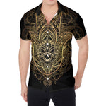 Spiritual Hamsa Hand Of Fatima Print Men's Shirt