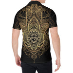 Spiritual Hamsa Hand Of Fatima Print Men's Shirt