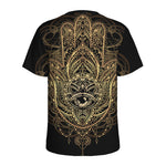 Spiritual Hamsa Hand Of Fatima Print Men's Sports T-Shirt