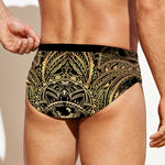 Spiritual Hamsa Hand Of Fatima Print Men's Swim Briefs