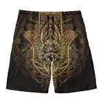 Spiritual Hamsa Hand Of Fatima Print Men's Swim Trunks