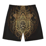 Spiritual Hamsa Hand Of Fatima Print Men's Swim Trunks