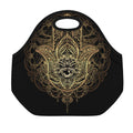 Spiritual Hamsa Hand Of Fatima Print Neoprene Lunch Bag