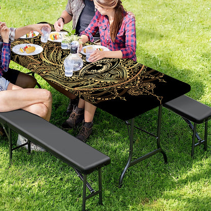Spiritual Hamsa Hand Of Fatima Print Picnic Table Cover