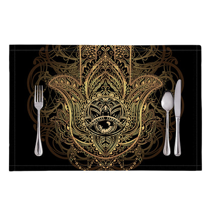 Spiritual Hamsa Hand Of Fatima Print Placemat