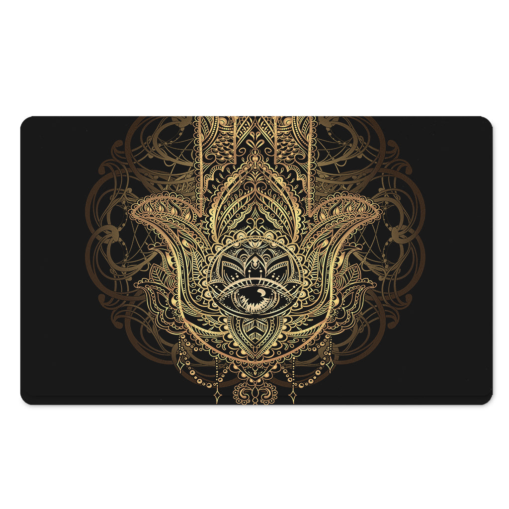 Spiritual Hamsa Hand Of Fatima Print Polyester Doormat