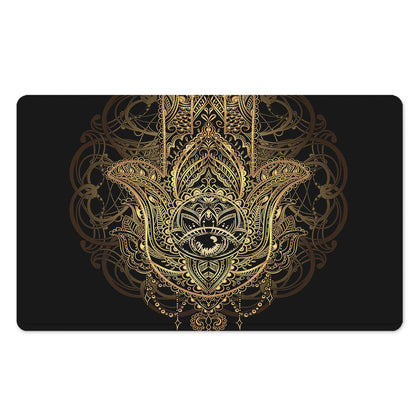Spiritual Hamsa Hand Of Fatima Print Polyester Doormat