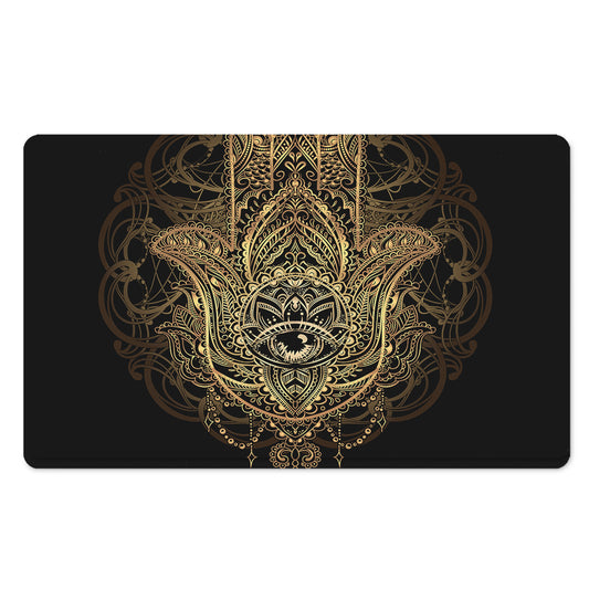 Spiritual Hamsa Hand Of Fatima Print Polyester Doormat