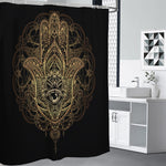 Spiritual Hamsa Hand Of Fatima Print Premium Shower Curtain