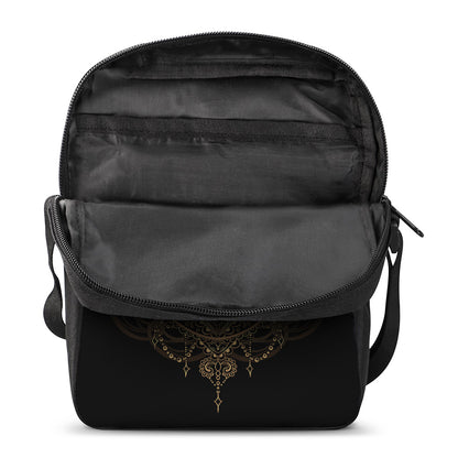 Spiritual Hamsa Hand Of Fatima Print Rectangular Crossbody Bag