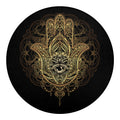 Spiritual Hamsa Hand Of Fatima Print Round Blanket