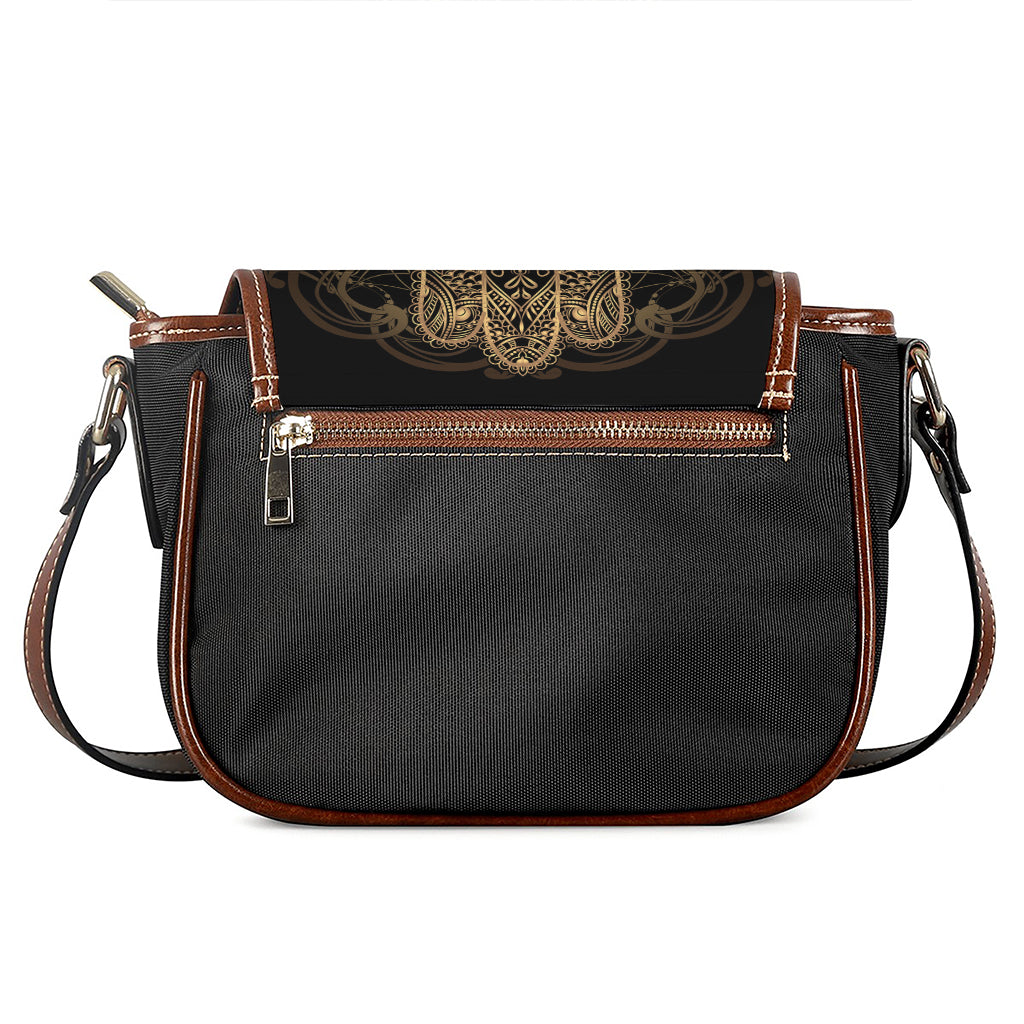 Spiritual Hamsa Hand Of Fatima Print Saddle Bag