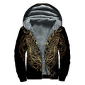 Spiritual Hamsa Hand Of Fatima Print Sherpa Lined Zip Up Hoodie