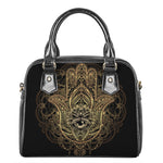 Spiritual Hamsa Hand Of Fatima Print Shoulder Handbag