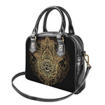 Spiritual Hamsa Hand Of Fatima Print Shoulder Handbag