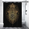 Spiritual Hamsa Hand Of Fatima Print Shower Curtain