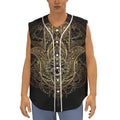 Spiritual Hamsa Hand Of Fatima Print Sleeveless Baseball Jersey