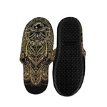 Spiritual Hamsa Hand Of Fatima Print Slippers
