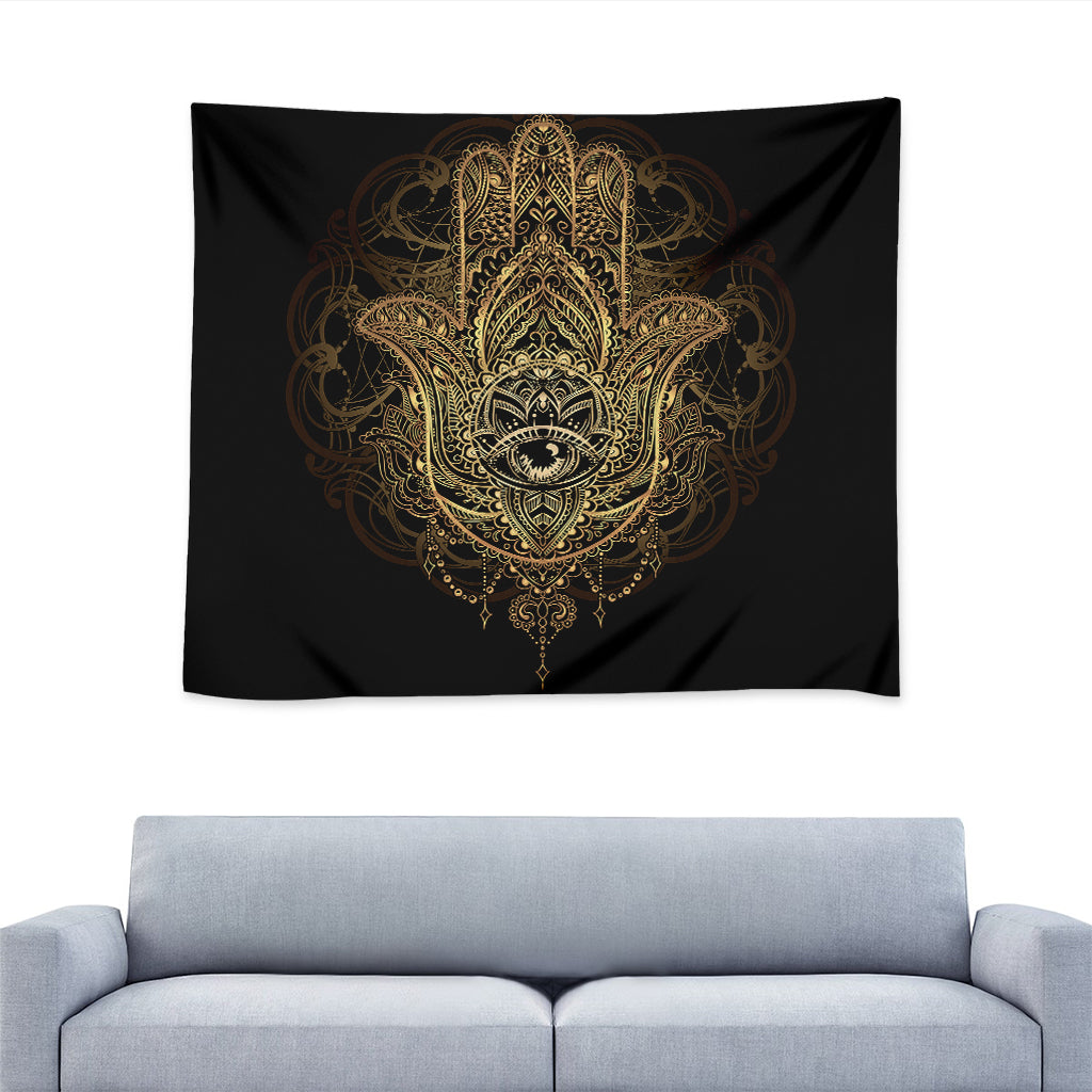Spiritual Hamsa Hand Of Fatima Print Tapestry
