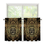 Spiritual Hamsa Hand Of Fatima Print Tier Curtains